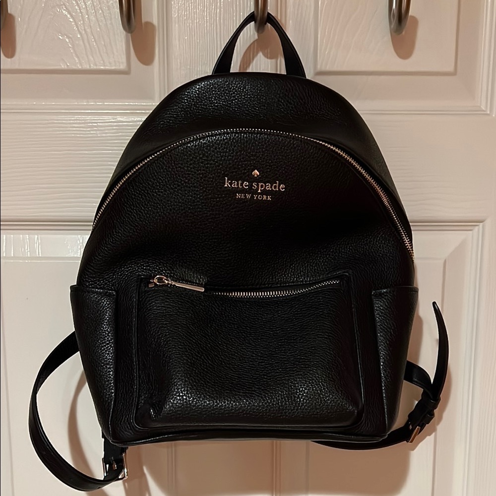 Kate Spade Black Leather Backpack